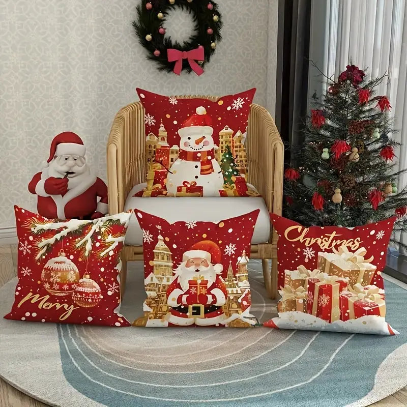 Kit Capas de Almofadas de Natal Sofisticada