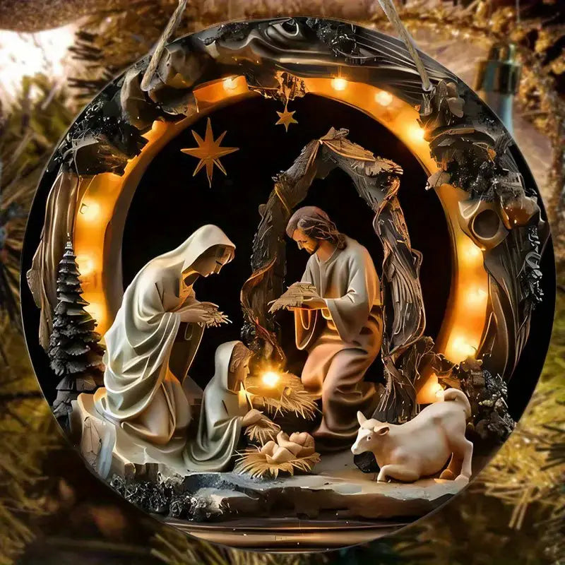 Presépio de Resina Guirlanda de Natal Artesanal