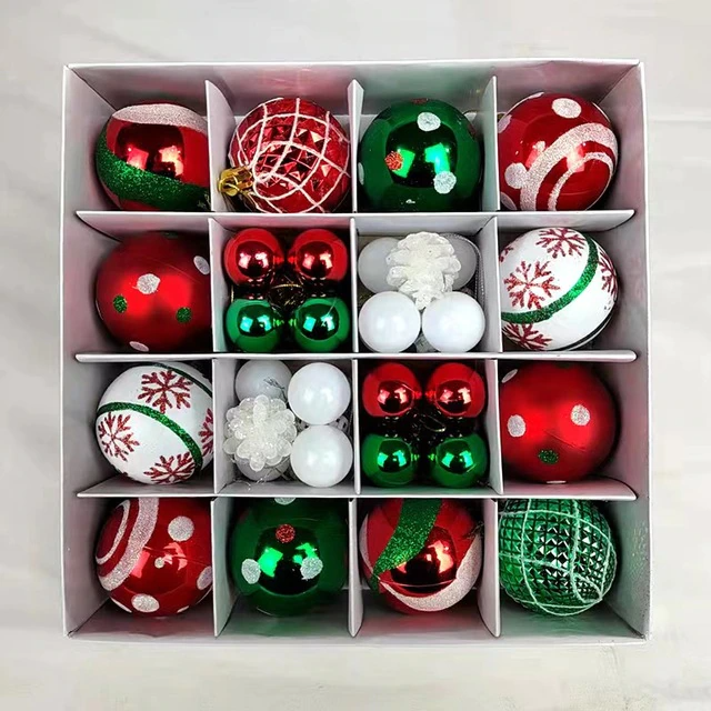 Kit Bolas Natalinas Decoração para Natal 42 Peças