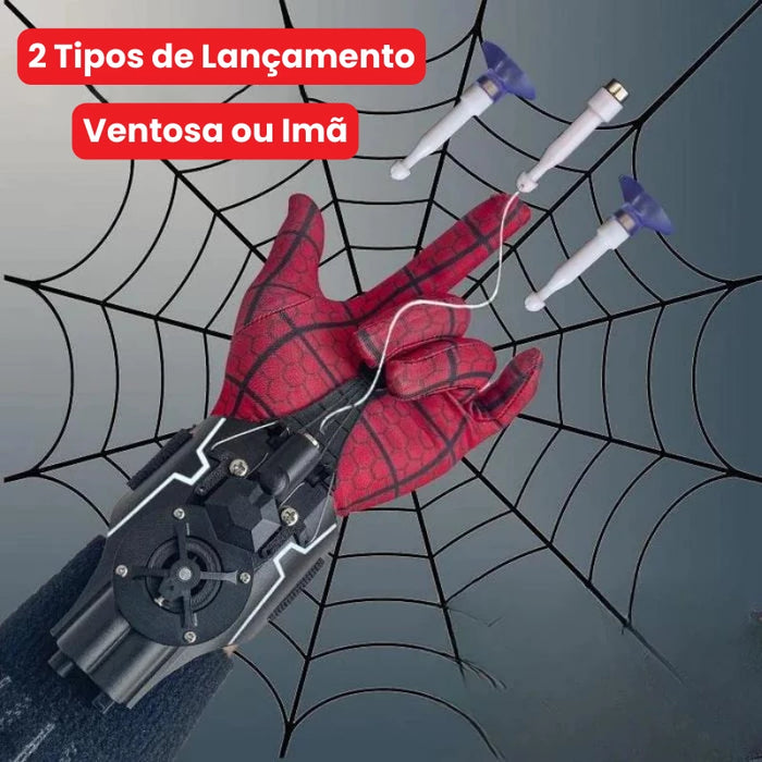 Lançador de Teia do Homem Aranha - Kit com Luva e Cabo USB