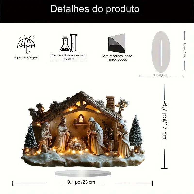 Presépio de Resina Pequeno Rei com Led