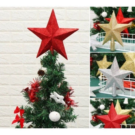 Estrela Dourada Decorações Da Árvore De Natal 20cm