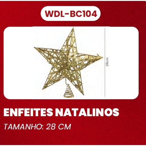 Estrela Decorações Da Árvore De Natal 28cm